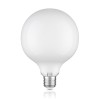G125 E27 filament Glühbirne, Energie-Sparlampe, Globe-Form, blanche-chaudees 2700 K Licht, Ästhetisches mate-Milchglas Design, 845 lm, 6,2 W