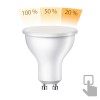 GU10 LED ampoule, PAR16, blanche-chaude (2700 K), 5,8 W, 500lm, 107°, 3-Stufen-variateur, mate