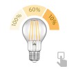 E27 LED ampoule, A60, blanche-chaude (2700 K), 7,1 W, 963lm, 3-Stufen-variateur