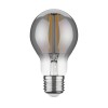 E27 LED ampoule, A60, extra blanche-chaude (1800 K), 7,5 W, 370lm, Rauchglas