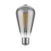 E27 LED ampoule, ST64, extra blanche-chaude (1800 K), 7,6 W, 240lm, Rauchglas