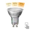 GU10 LED ampoule, PAR16, blanche-chaude (2800 K), 6,3 W, 374lm, 70°, 3-Stufen-variateur