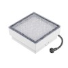 LED adoquín lámpara empotrable en el suelo GORGON para el exterior, IP67, angular, 15 x 15cm, blanca cálida