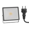 LED foco de jardín FLIN para el exterior, IP66, enchufe, gris, 11,5 W, 837lm, blanca cálida
