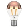 E27 LED bombilla, A60, blanca cálida (2600 K), 7,5 W, 839lm, de cabeza del espejo (roségold)